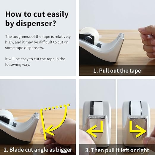 Turxayox 12 Rolls Transparent Tape Refills for Dispenser, Clear Tape, 3/4 x 1000 Inches, Easy Tear, Glossy Gift Wrap Tapes, Home Office Supplies and Back to School Supplies for College and Classrooms