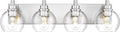 Bathroom Light Fixtures, 4 Light Brushed Nickel Vanity Light, 26 Inch Modern by Metwet