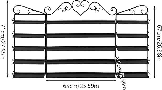 5 Tiers Wall-Mounted Nail Polish Storage Rack, Nail Polish Bottle Holder - Image 3