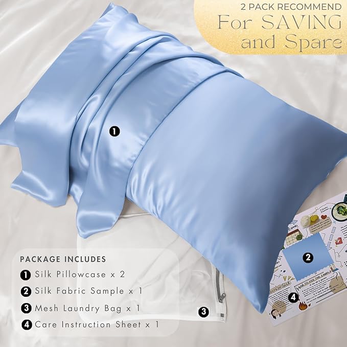 PROMEED 23 Momme Silk Pillowcase 2 Pack - Image 6