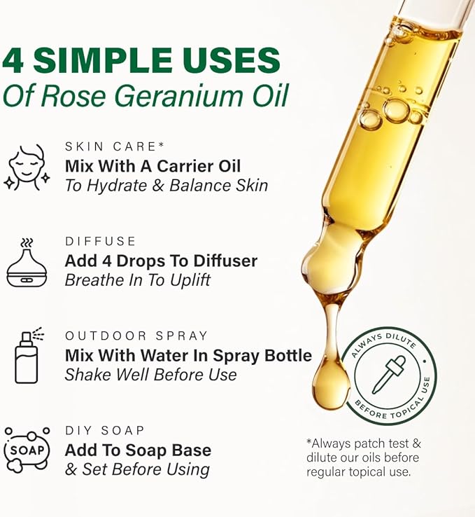 100% Pure Rose Geranium Oil - Image 6