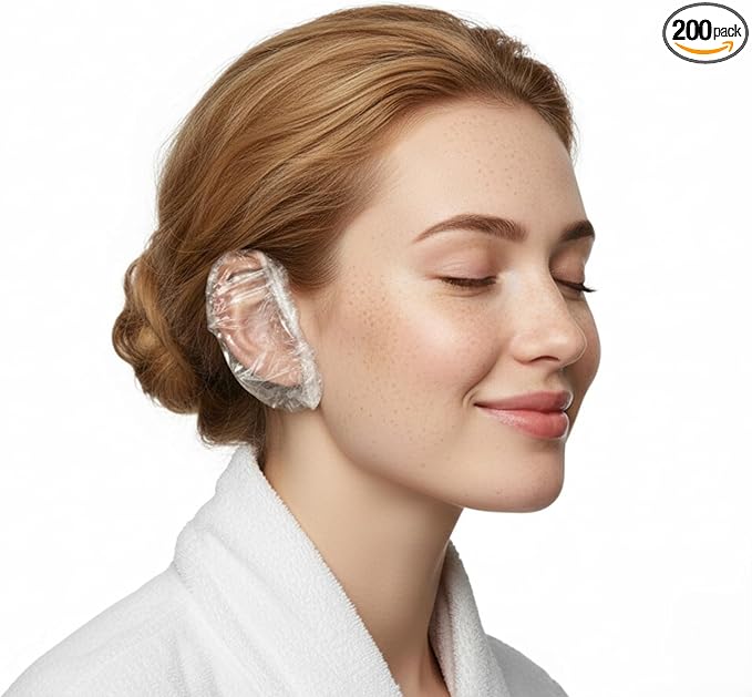Disposable Ear Covers – 200 Pcs Soft Elastic Plastic Ear Caps by Unknown