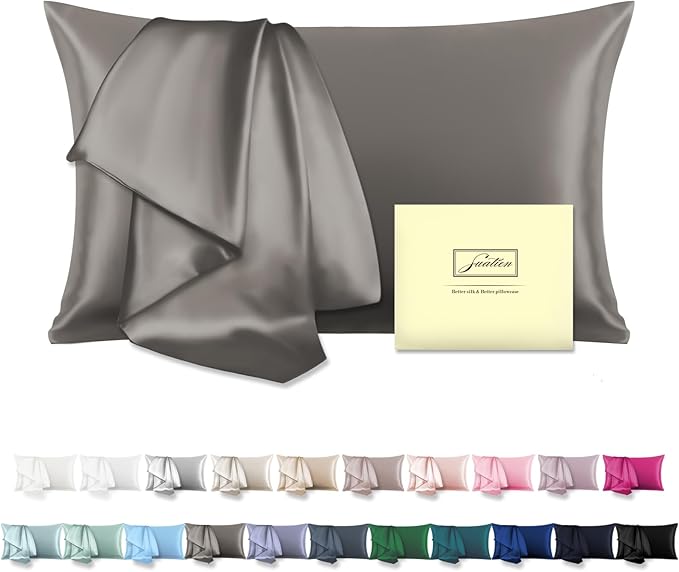 Mulberry Silk Pillowcase for Hair and Skin Pillow Case by Suatien