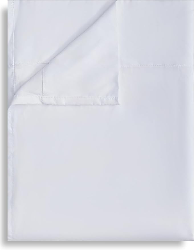 Twin Flat Sheet Only, 1 Pack White Top Bed Sheets, Soft Breathable Brushed by Culve