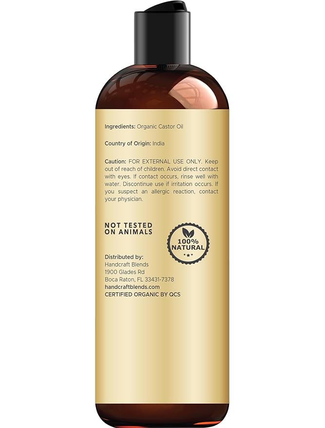Handcraft Blends Organic Castor Oil 8 Fl Oz | 100% Pure and Natural | Premium - Image 4