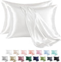 MR&HM Satin Pillowcase for Hair and Skin, Silk Satin Pillowcase 2 Pack by MRHM