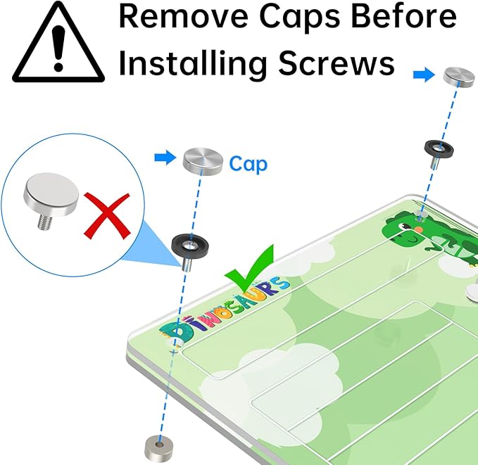 NiHome Acrylic Magnetic To Do List Planning Board with Sliders & Desktop Stand, Kids Chore Chart, Checklist Routine Chart Task Board for Fridge & Desk, For Magnetic Metal Surfaces Only(Green Dinosaur)