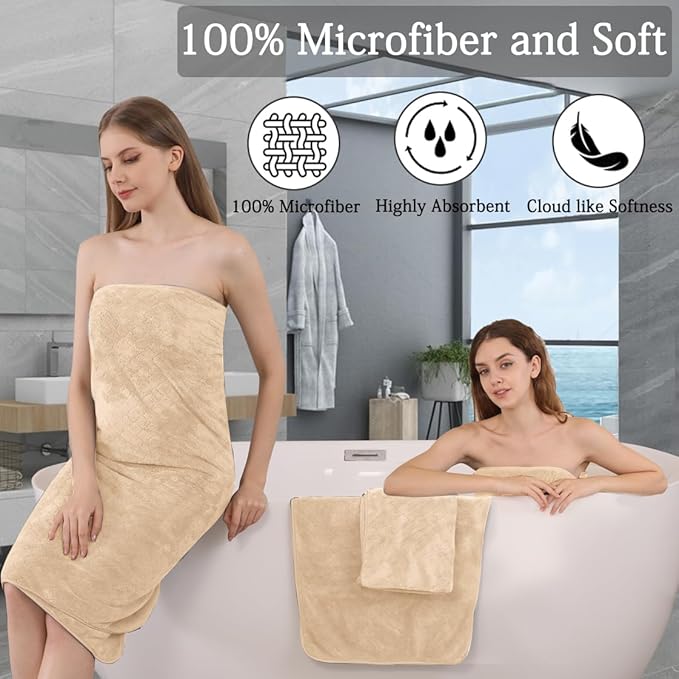 4 Piece Extra Large Bath Towels 35x70 Inches - Image 3