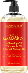 MAJESTIC PURE Rose Massage Oil for Massage Therapy by BeautyandPersonalCare
