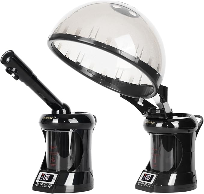 Hair Steamer 2 in 1 Face Steamer, Ozone Facial Steamer, Portable Tabletop by Qinrunkoi