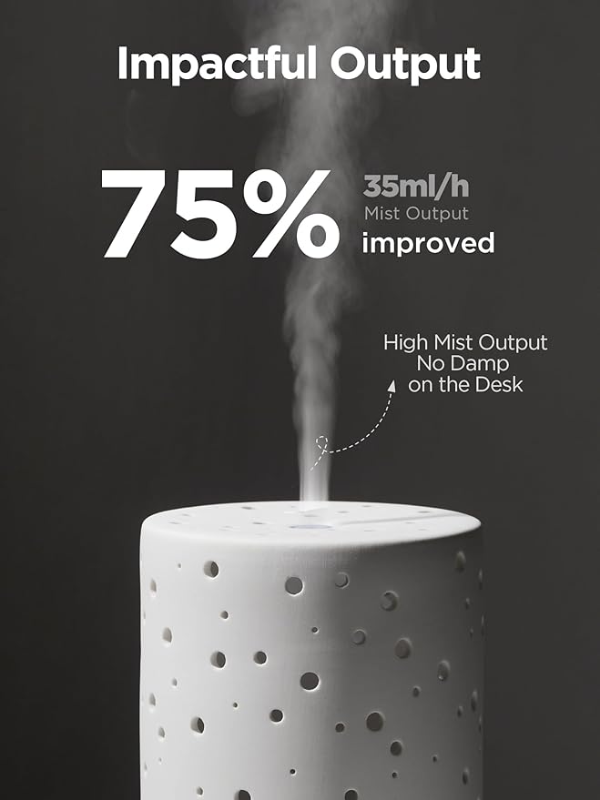 InnoGear Essential Oil Diffuser, 150ml Ceramic Ultrasonic Air Humidifier Cool - Image 3