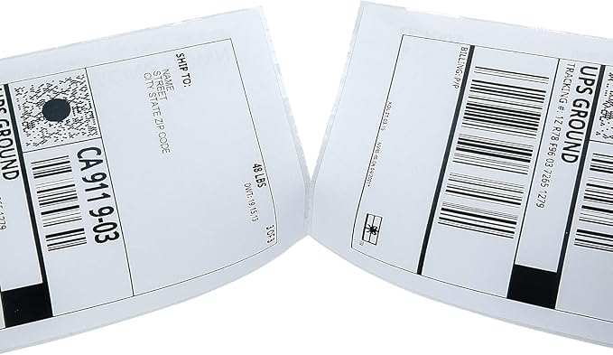L LIKED 4000 4x6 Thermal Shipping Labels Fanfold, Direct Thermal Printer Labels Compatible with Zebra Rollo - Perforated Strong Adhesive