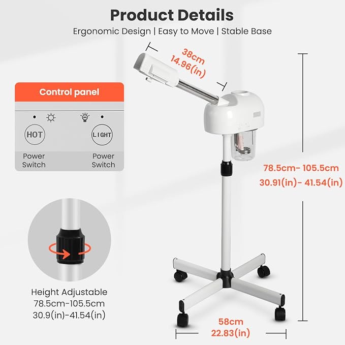 TASALON Professional Facial Steamer, Hot Mist Spray, Vaporizador Facial Steamer - Image 2
