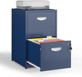 Kubohogar 2 Drawer File Cabinet with Lock,Blue Metal Filing Cabinets,Vertical Locking File Cabinet Fit Hanging Files, Letter,File Box and A4 Documents