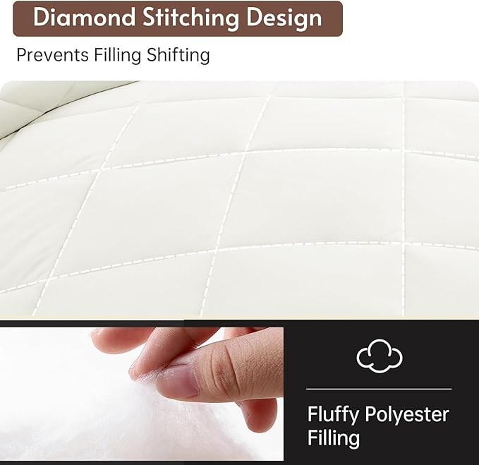 MUXHOMO 7 Pieces Queen Comforter Set, Reversible Bed in a Bag Queen Size - Image 7