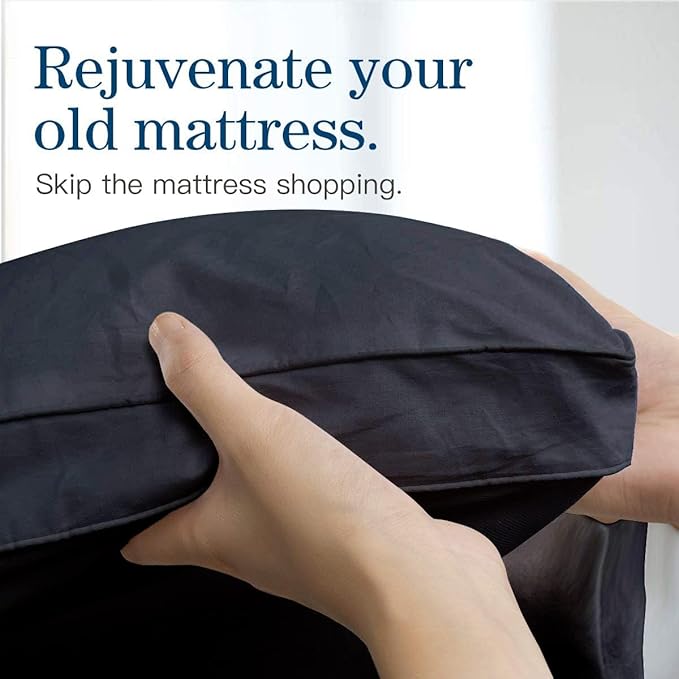 COONP King Mattress Topper, Extra Thick Pillowtop, Cooling Plush Mattress Pad - Image 4