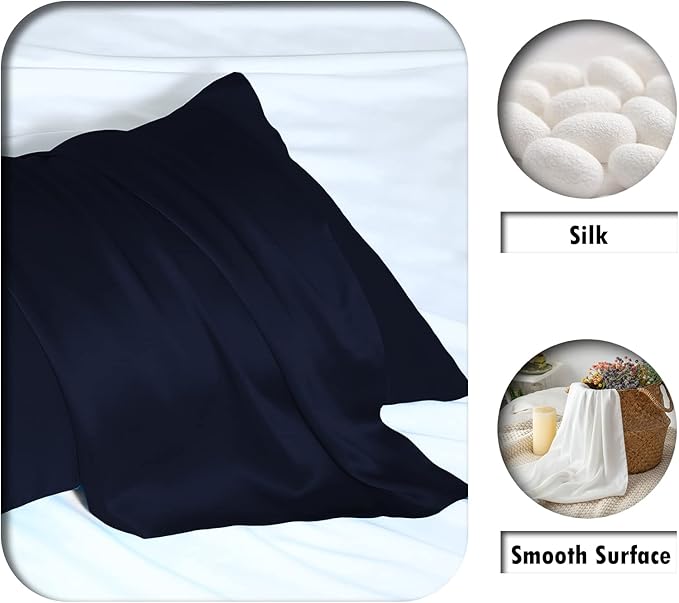 Mulberry Silk Pillowcase for Hair and Skin Standard Size 20"X 26" Pillow Case - Image 2
