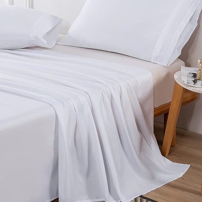 Lirex Flat Sheet, Full Size Extra Soft Brushed Microfiber 1800 Microfiber Flat - Image 4