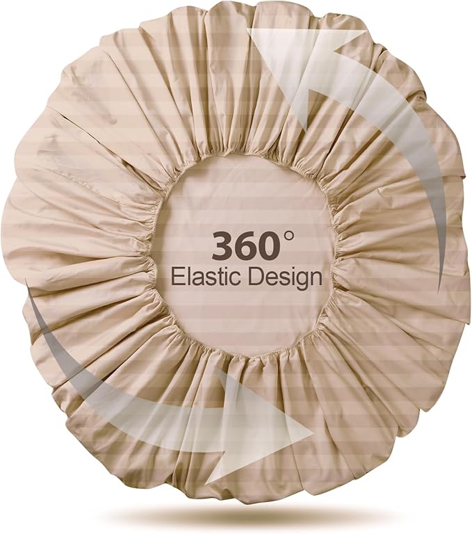 100% Egyptian Cotton Fitted Sheet Full Size, 600 Thread Count, Single Fitted - Image 7