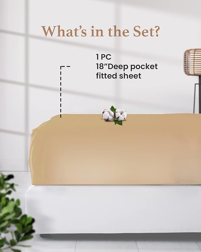 Good Sleep Bedding California King Fitted Sheet, 800 TC Cal King Fitted Sheet - Image 3
