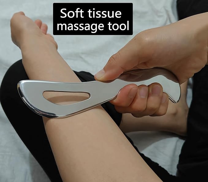 4 in 1 Stainless Steel Muscle Scraper Tools Set, Gua Sha Massage Scraper - Image 3