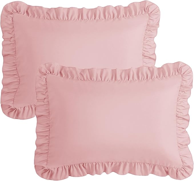 KKJIAF Ruffle Pillow Cases Standard Size Set of 2, Ruffled Pillow Covers - Image 7