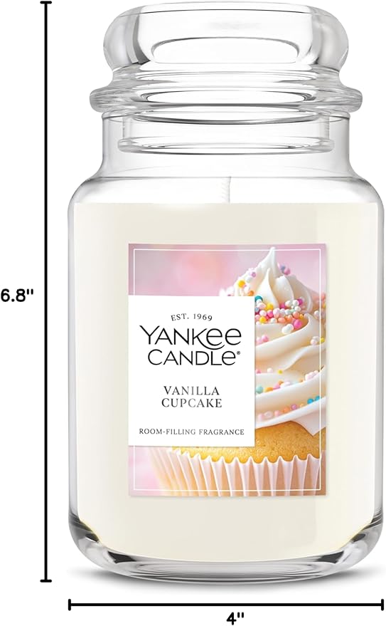 Yankee Candle Vanilla Cupcake, Scented Candle, 22oz Large Jar - Image 9