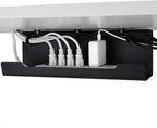 VIDOR Under Desk Cable Management Tray 2-Pack, 17" Cord Organizer, No Drill Alloy Steel, Perfect for Standing Desk and Office Home Wire Management