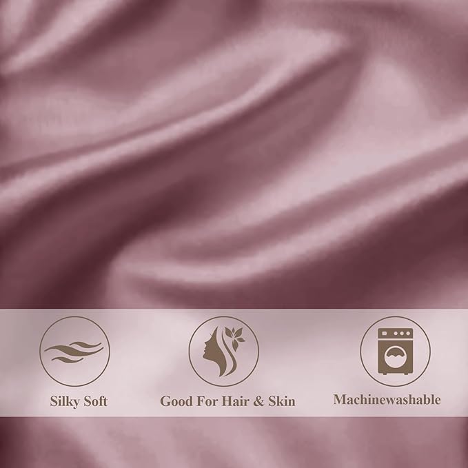 Standard Satin Pillowcase for Hair 2pc, Similar to Silk Pillow Cases, Easier - Image 5