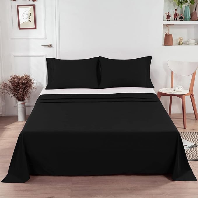 Lirex Flat Sheet, Full Size Extra Soft Brushed Microfiber 1800 Microfiber Flat - Image 6