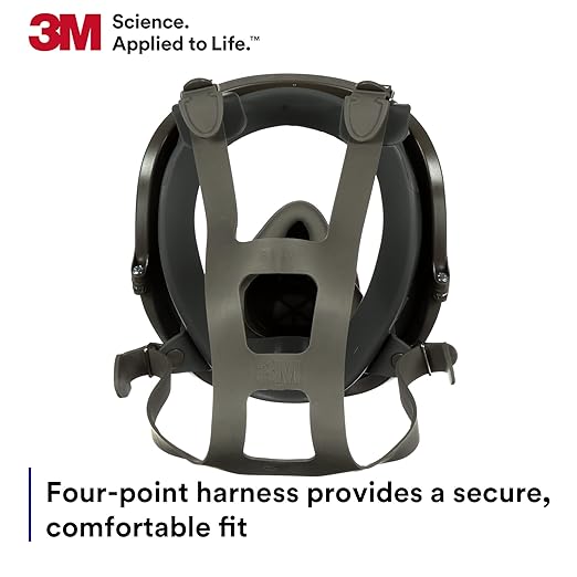 3M Full Facepiece Reusable Respirator 6700, Large Lens, ANSI High Impace Eye - Image 4