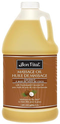 Bon Vital' Coconut Massage Oil, 1/2-Gallon Container, 100% Pure Fractionated by BonVital