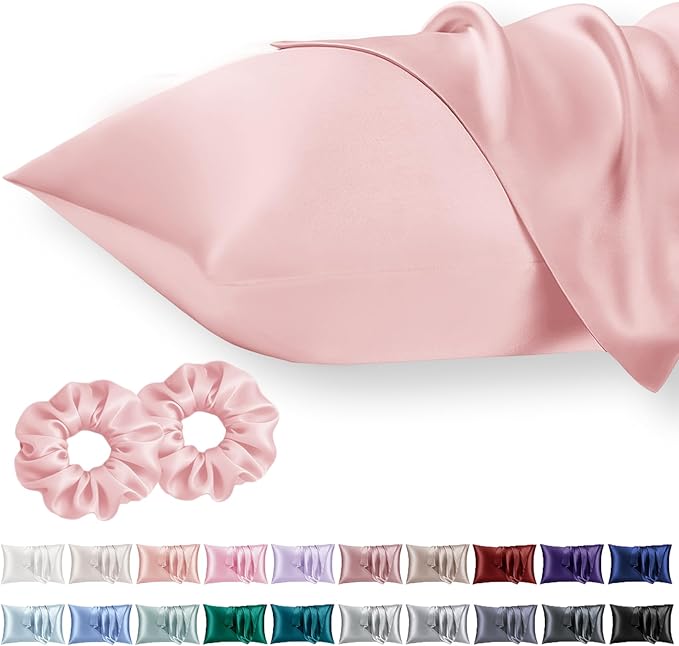 King Satin Pillowcase for Hair 2pc, Similar to Silk Pillow Cases, Easier Care by Vielit