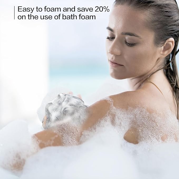 Fishent Loofah Bath Sponge Shower Loofahs, 4 Pack Soft Loofa Exfoliating Body - Image 3