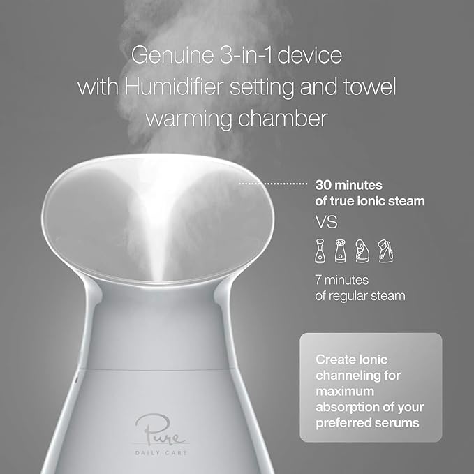 Pure Daily Care NanoSteamer Large 3-in-1 Nano Ionic Facial Steamer - Image 3