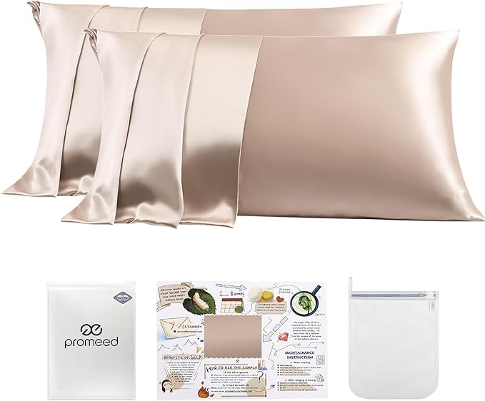 PROMEED 23 Momme Silk Pillowcase 2 Pack Toddler/Travel Size by PromeedTextile