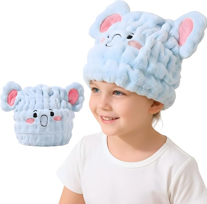 Microfiber Hair Towel Wrap for Kids, Absorbent Quick Girls Boys Hair Drying by LCBD