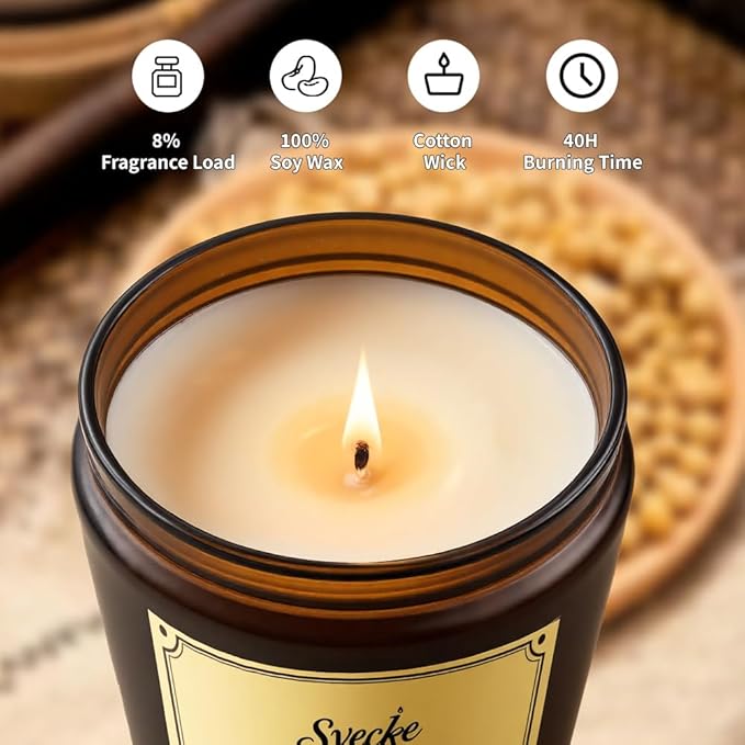 Sage and Citrus Scented Candles, 7oz Soy Wax Candle, Long Lasting Aromatherapy - Image 2