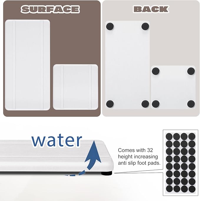 4PCS Stone Drying Trays for Bathroom Sink, Water Absorbing Stone Tray, Water - Image 4