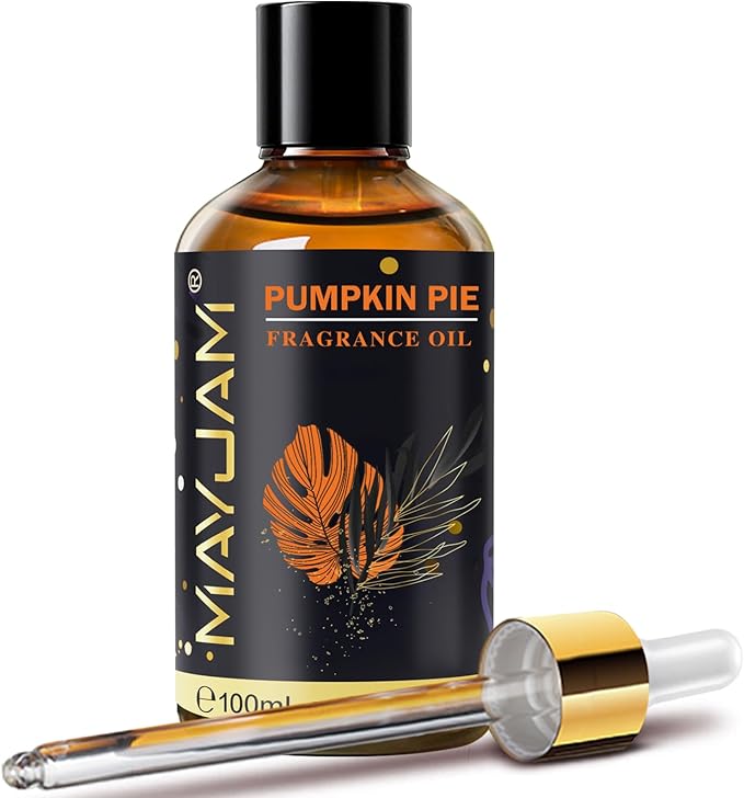 Pumpkin Pie Fragrance Oil Essential Oil, MAYJAM 3.38FL.OZ Pumpkin Pie Oil by MAYJAM
