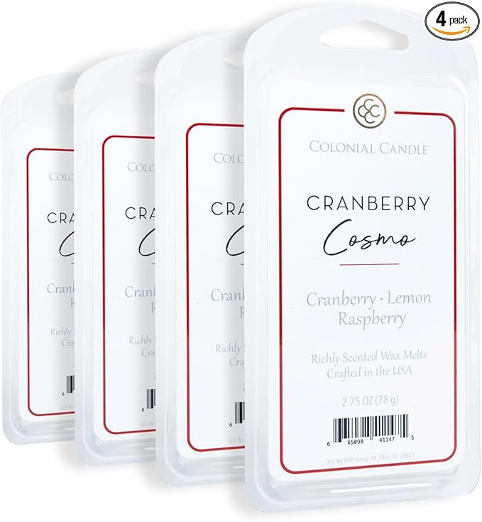 Colonial Candle Cranberry Cosmo Wax Melts, Wax Melt Warmer Cubes, Long Lasting by ColonialCandle