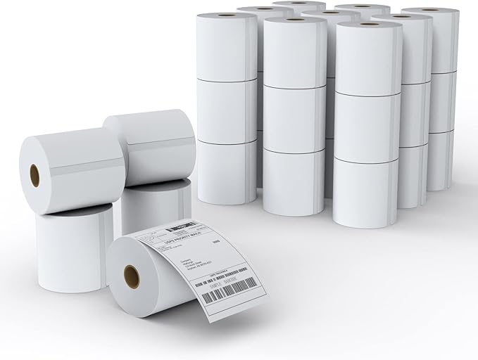 MFLABEL 4x6 Direct Thermal Shipping Labels - 32 Rolls of 450 Labels/Roll, Compatible with Zebra 2844/ZP450/ZP500/ZP505, USPS/FedEx/UPS/Amazon Shipping, Smudge-Resistant & Permanent Adhesive