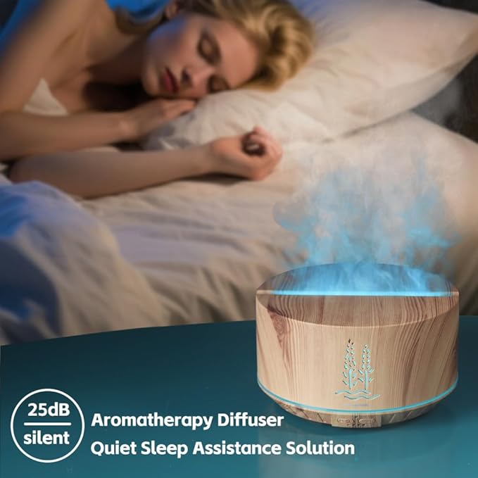 Ultrasonic Essential Oil Diffuser, 500ml Aroma Air Diffuser - Image 2
