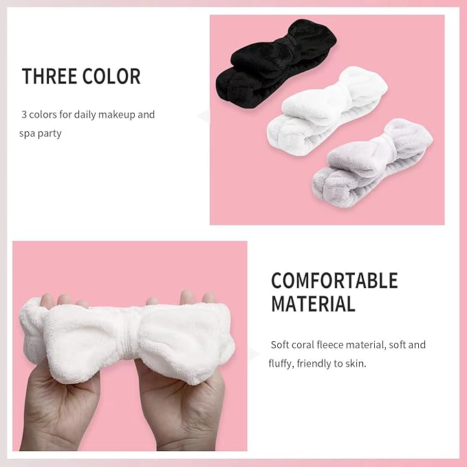 WSYUB Spa Headband, Fluffy Makeup Headbands, Slumber Party Supplies, Facial - Image 4