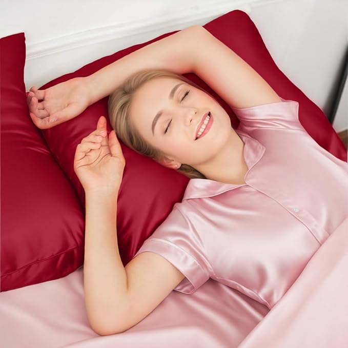 INSSL Silk Pillowcase for Women, Mulberry Silk Pillowcase for Hair and Skin and - Image 2