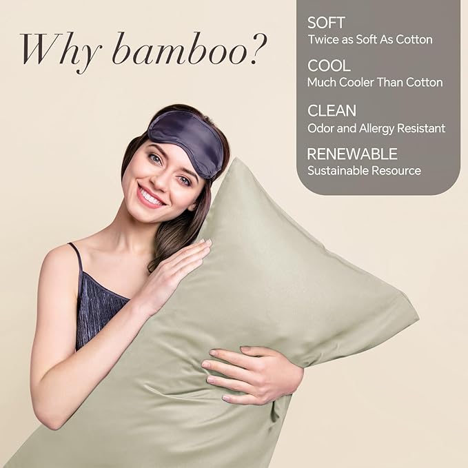 BEDELITE Body Pillow Cover, Rayon Made from Bamboo, Cooling Body Pillow - Image 2