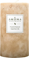Aroma Naturals Ginger and Clove Essential Oil Beige Scented Pillar Candle by Aroma+Naturals