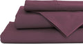 Linen Home 100% Cotton Percale Sheets Full Size, Damson Berry, Deep Pocket by LINENHOME