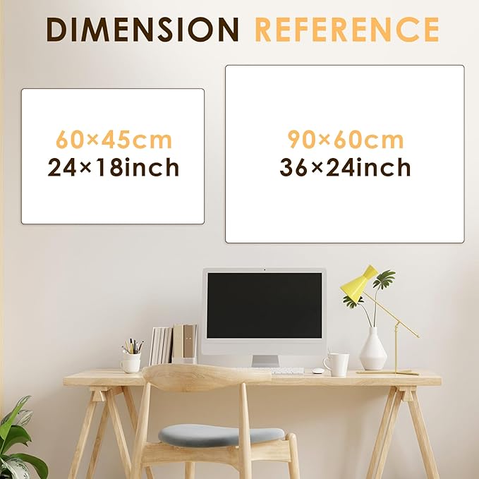 MAKELLO Dry Erase Calendar for Wall 24" x 18", Whiteboard Calendard with Cork Board for Office, Home, School, Family, Kitchen and Bedroom