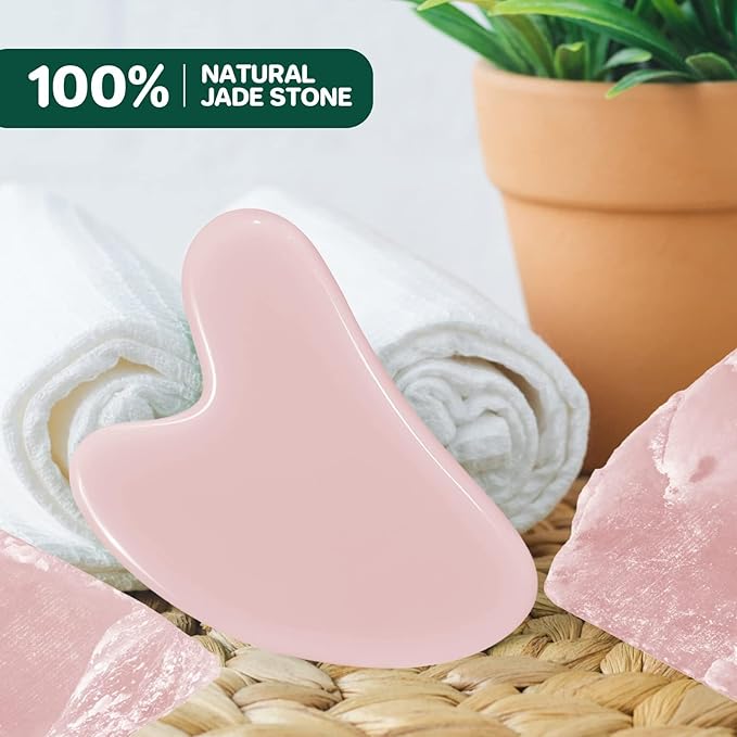 2 Pack Gua Sha Facial Tools, Gua Sha Jade Stone Gua Sha Massage Tool, Guasha - Image 5